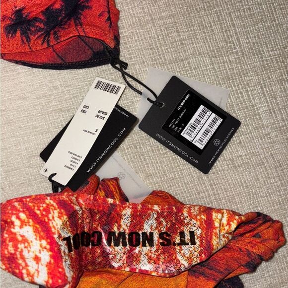 FP x Its Now Cool Sol Set Twist Bandeau Top Waisted Bikini Bottom Small NEW NWT - Picture 10 of 11